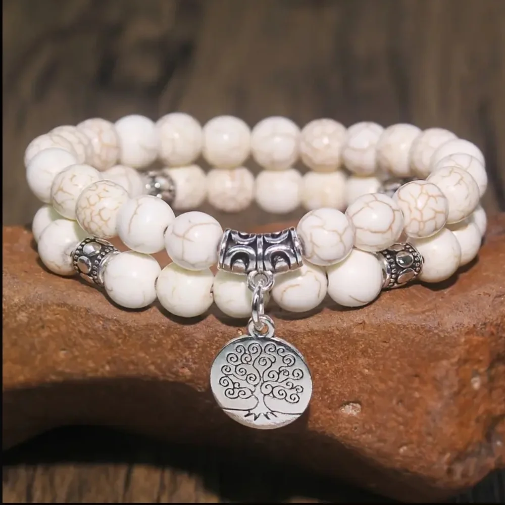 Natural Stone Tree Of Life Bracelet